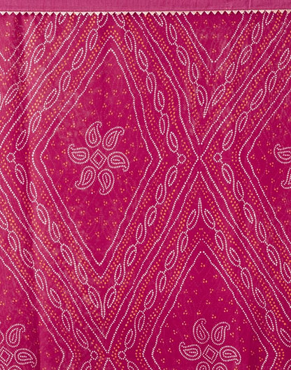 Rani Pink Georgette Printed Saree