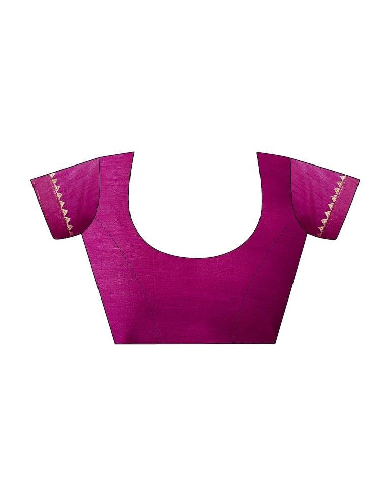 Rani Pink Georgette Printed Saree