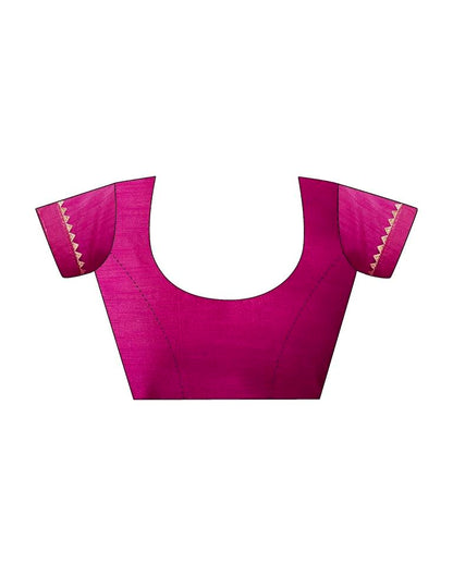 Rani Pink Georgette Printed Saree