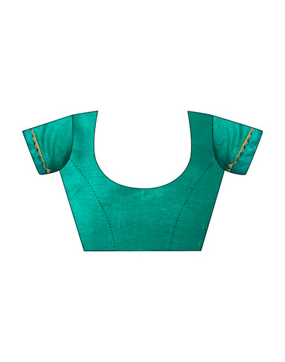 Teal Blue Georgette Printed Saree