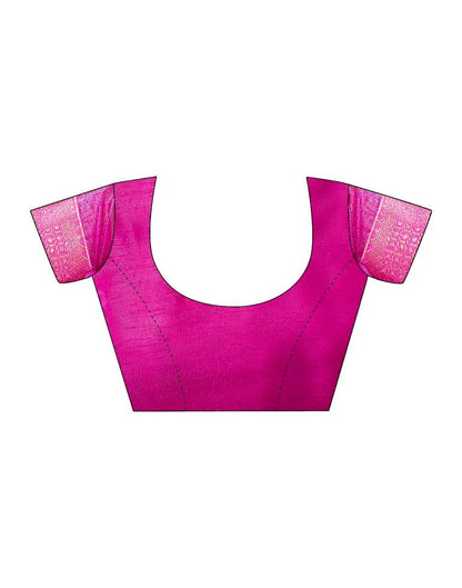 Rani Pink Georgette Printed Saree