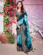 Light Blue Cotton Woven Saree