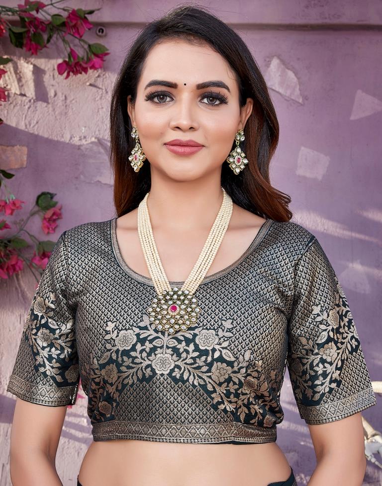 Light Blue Cotton Woven Saree