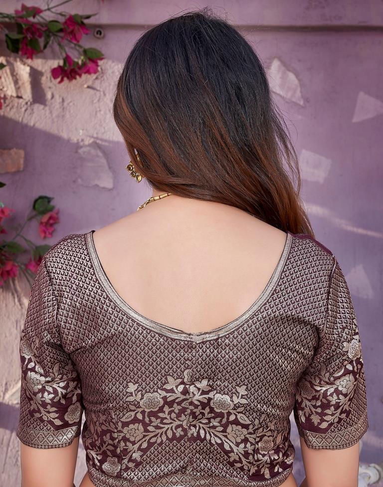 Pink Cotton Woven Saree