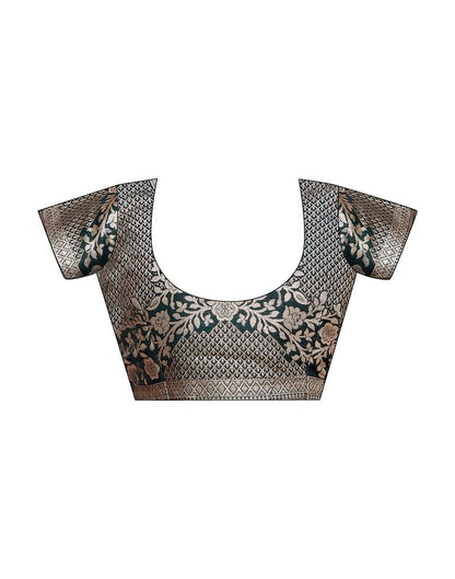 Rama Green Cotton Woven Saree