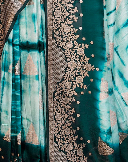 Rama Green Cotton Woven Saree