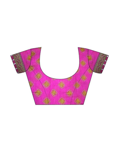 Rani Pink Chiffon Bandhani Saree
