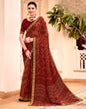 Maroon Chiffon Bandhani Saree