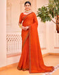 Orange Chiffon Bandhani Saree