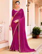Magenta Chiffon Bandhani Saree