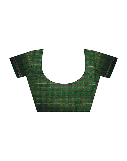 Green Chiffon Printed Saree