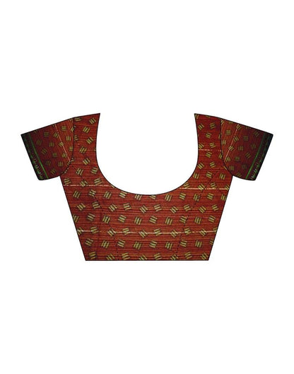 Maroon Chiffon Printed Saree