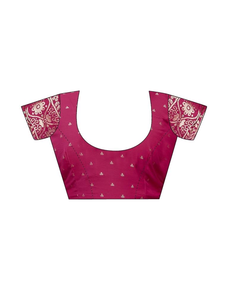 Pink Silk Woven Saree