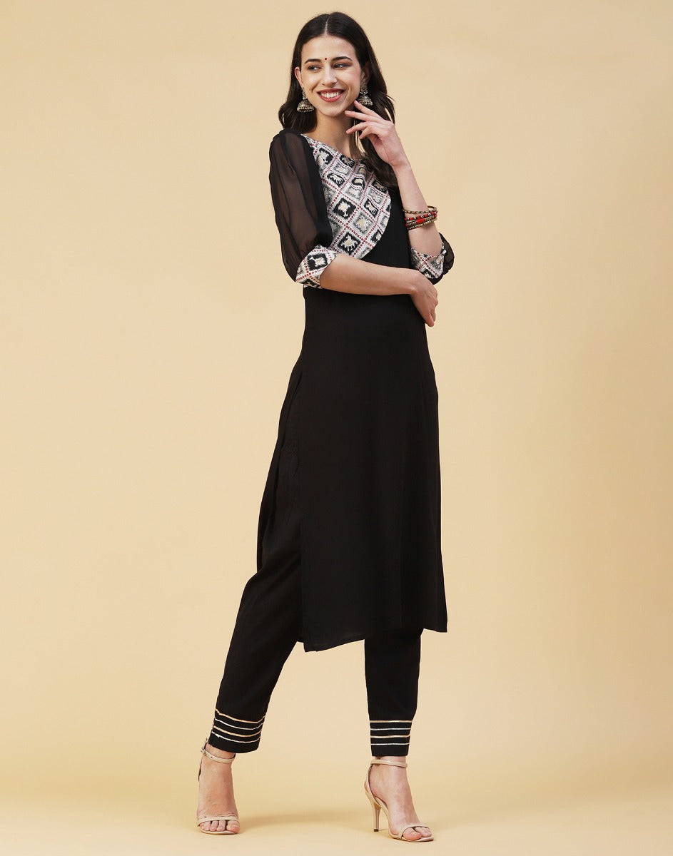 Black Puff sleeve Kurti | Sudathi