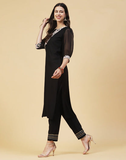 Black Puff sleeve Kurti | Sudathi