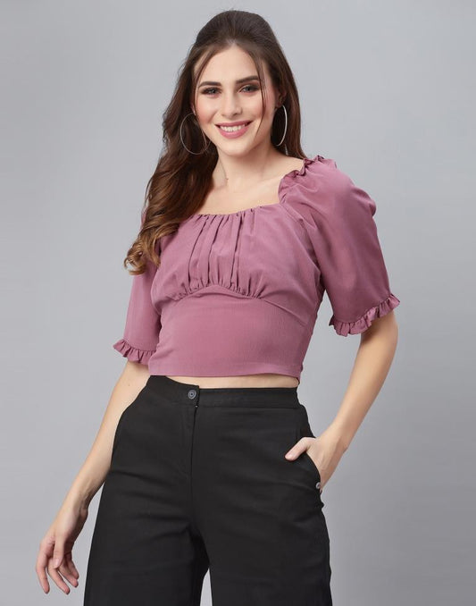 Onion Pink Empire Yoke top | Leemboodi