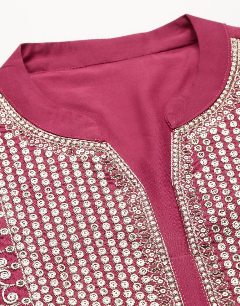 Rose Pink Embroidered Top | Sudathi