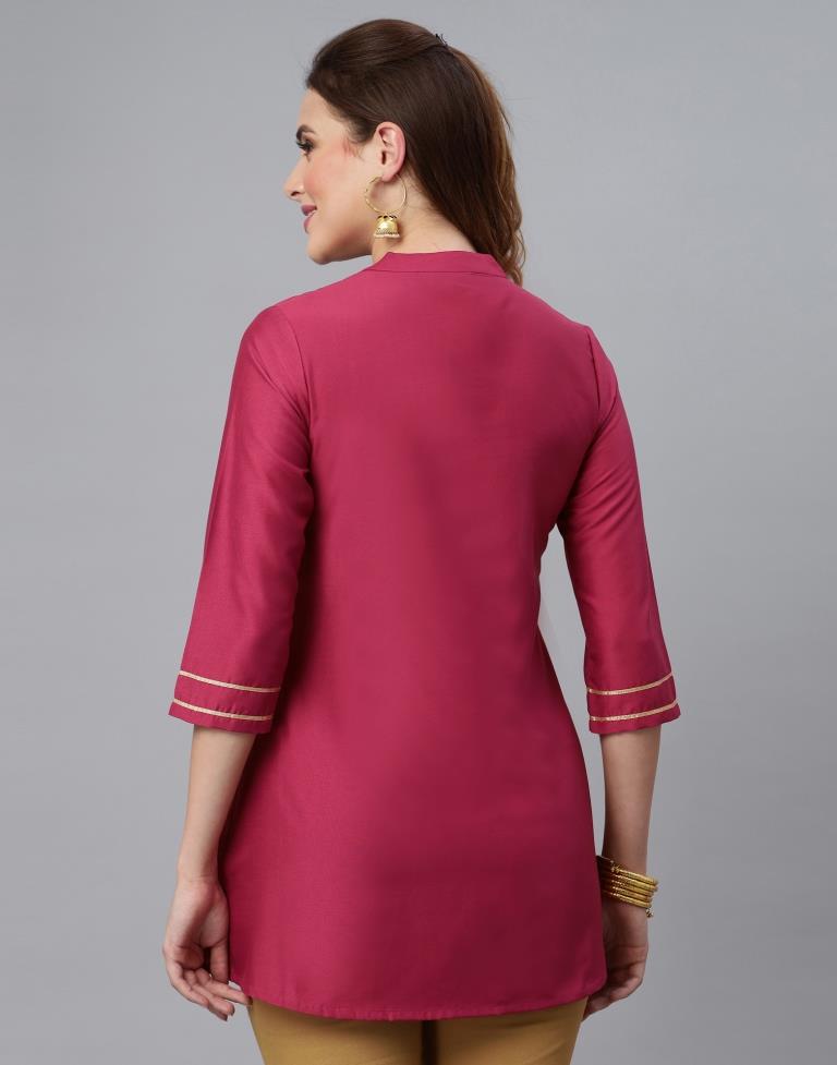 Rose Pink Embroidered Top | Sudathi