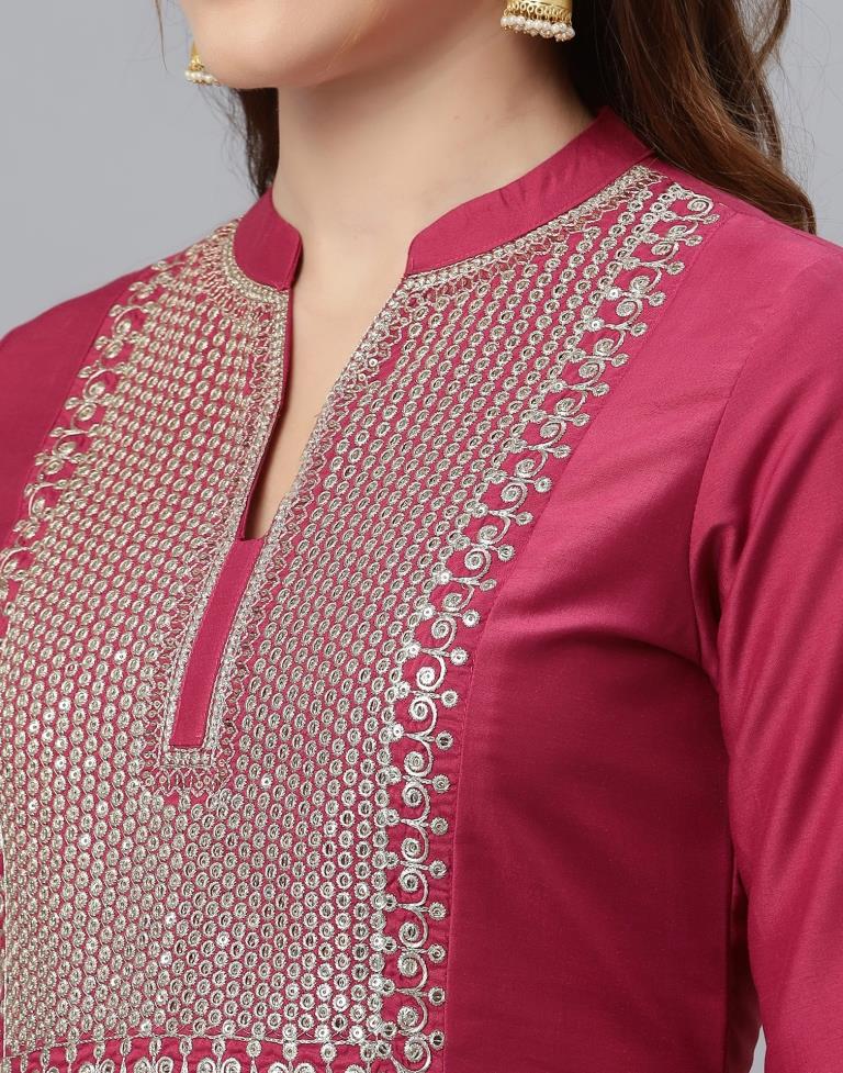 Rose Pink Embroidered Top | Sudathi