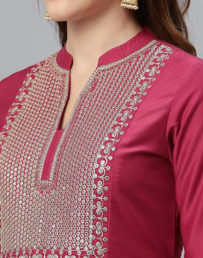 Rose Pink Embroidered Top | Sudathi