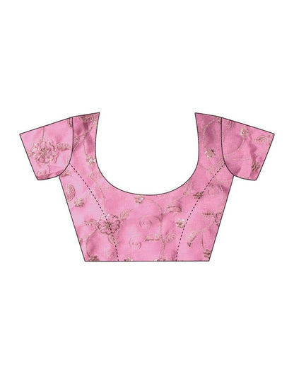 Pink Georgette Printed Saree