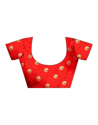 Red Silk Printed Saree