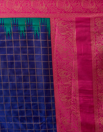 Magenta Silk Printed Saree