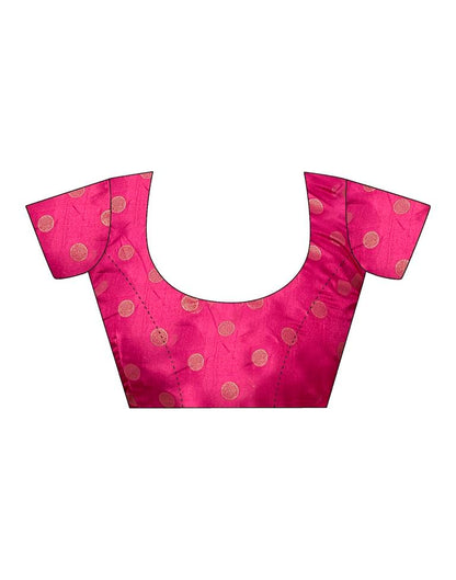 Magenta Silk Printed Saree