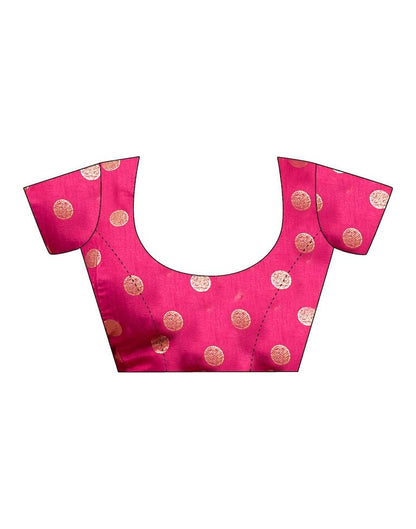 Magenta Silk Printed Saree