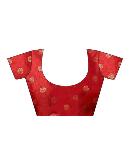 Red Silk Printed Saree