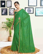 Green Georgette Embroidery Printed Saree
