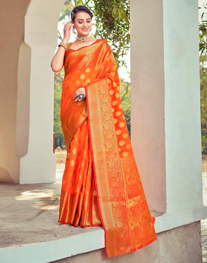 Red Silk Woven Saree