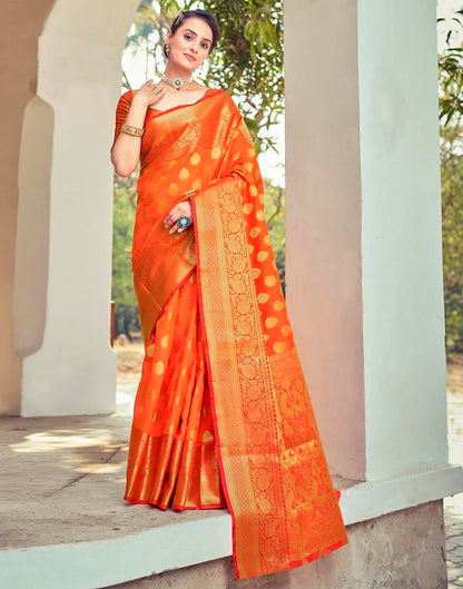 Red Silk Woven Saree