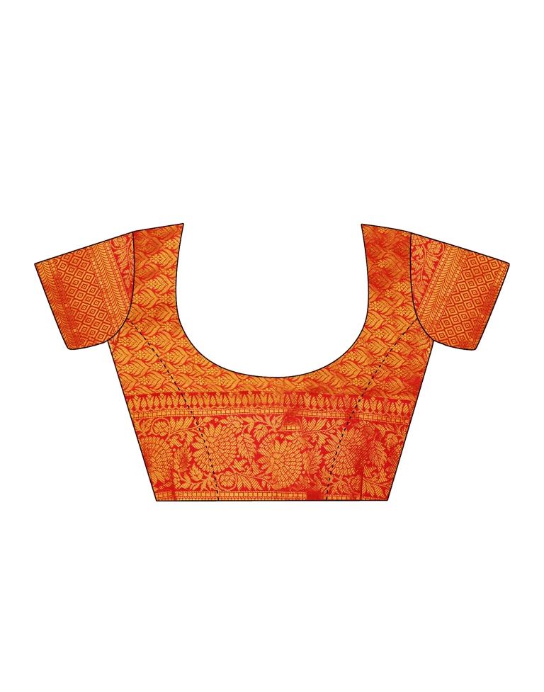 Red Silk Woven Saree