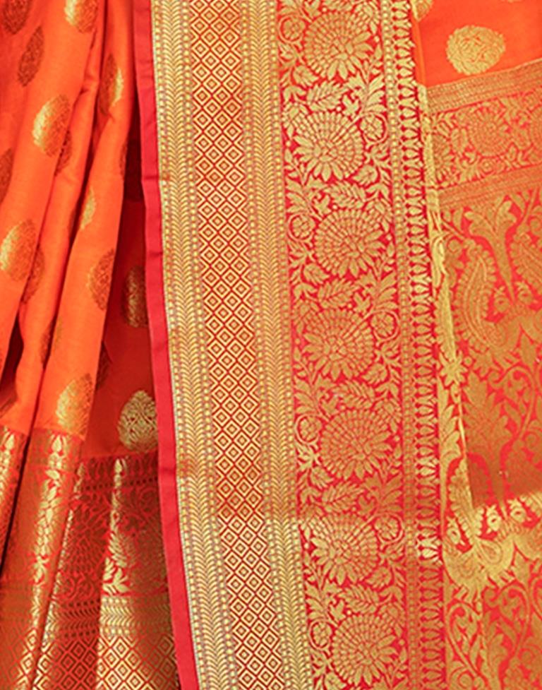 Red Silk Woven Saree