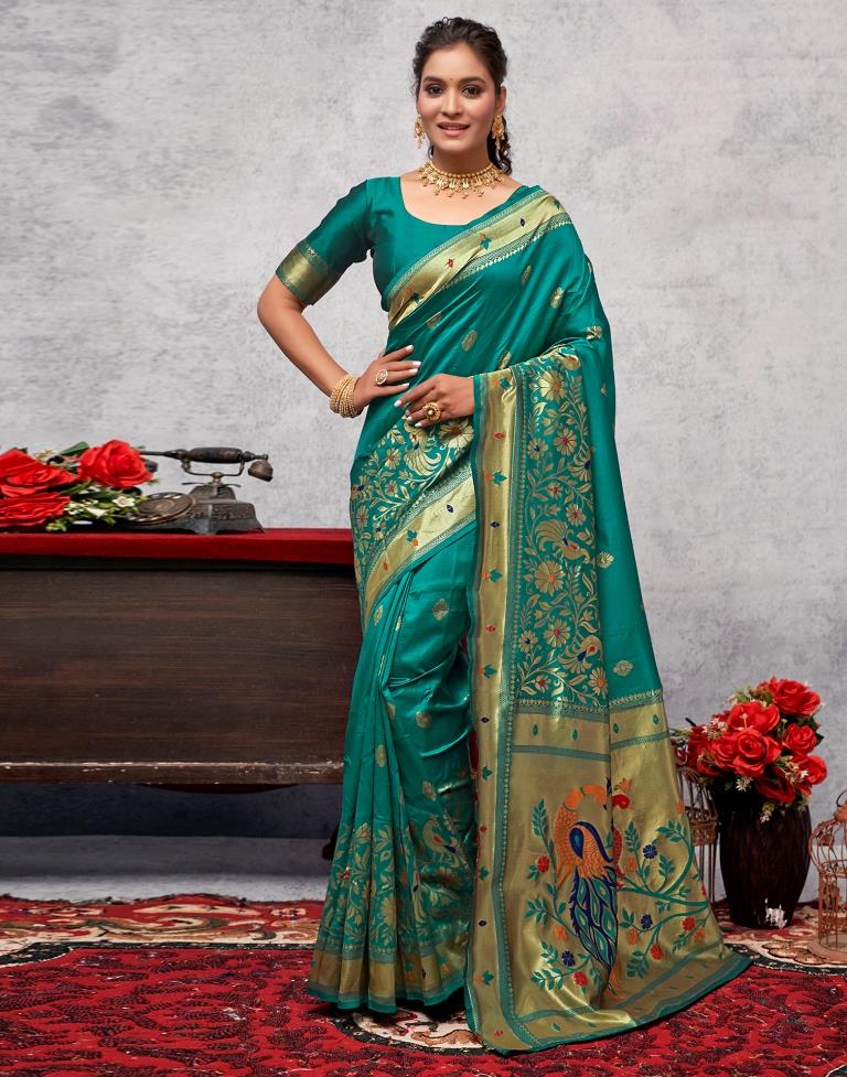 Golden  Silk Woven Saree