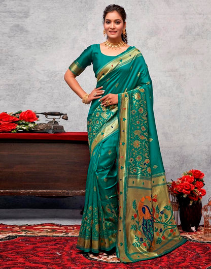 Golden  Silk Woven Saree