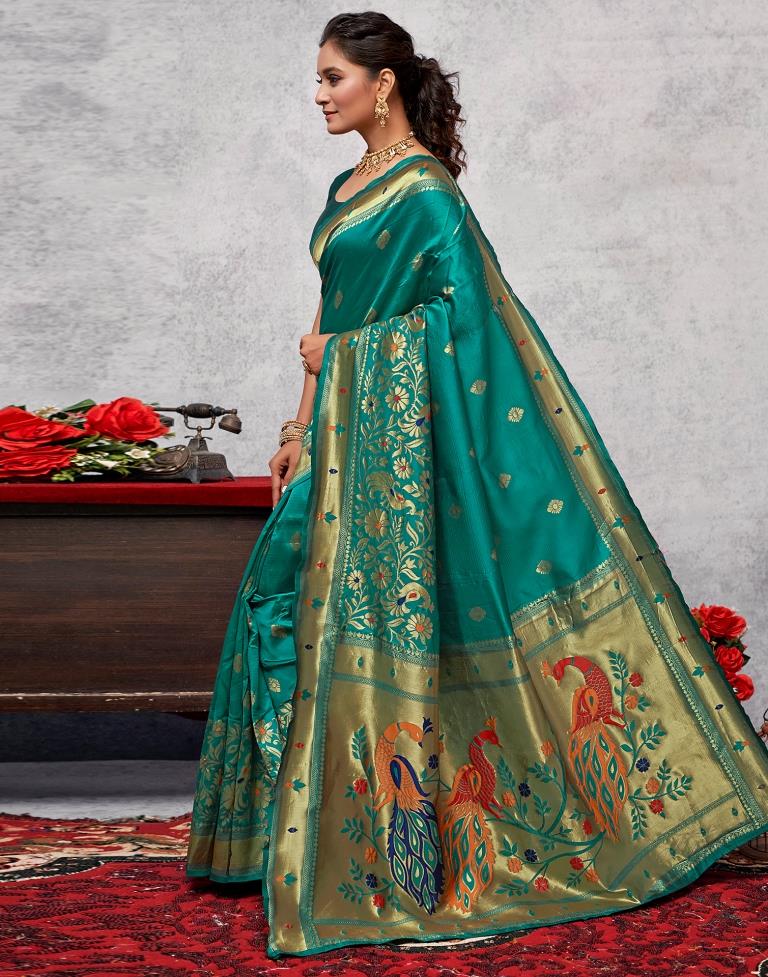 Golden  Silk Woven Saree