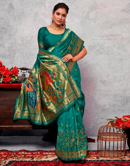 Golden  Silk Woven Saree