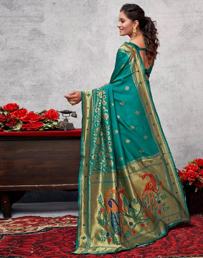 Golden  Silk Woven Saree