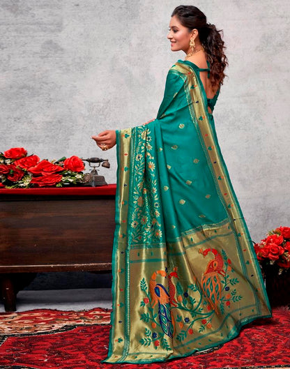 Golden  Silk Woven Saree