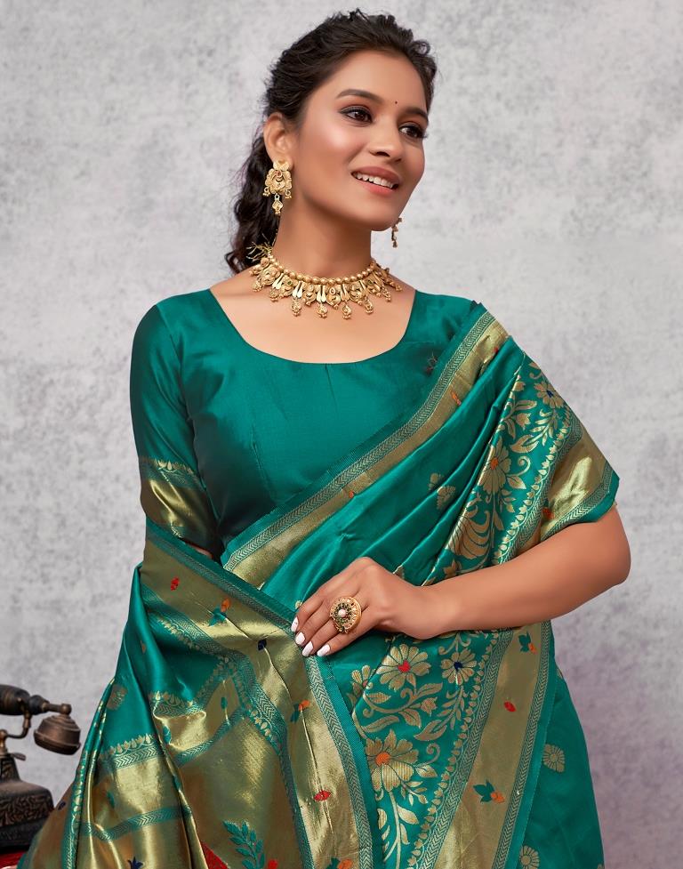 Golden  Silk Woven Saree