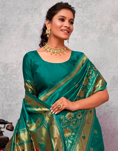 Golden  Silk Woven Saree