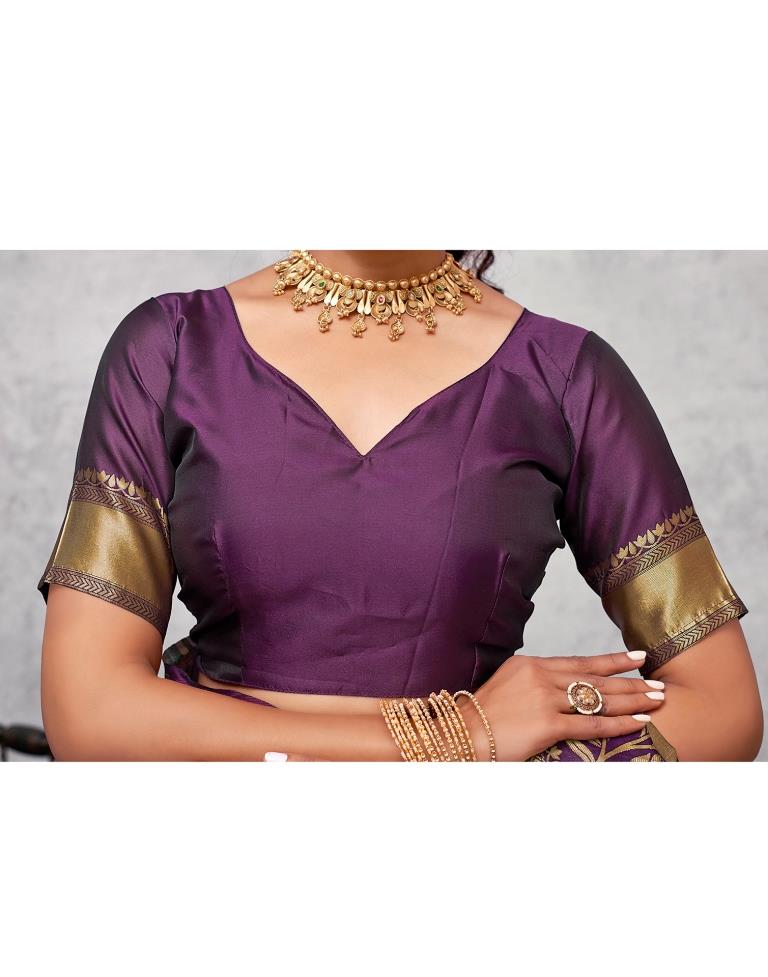 Golden Silk Woven Saree