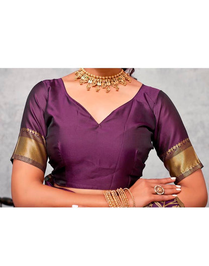 Golden Silk Woven Saree