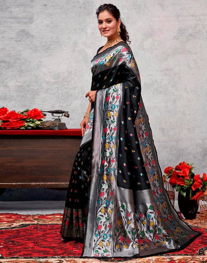 Silver Silk Woven Saree