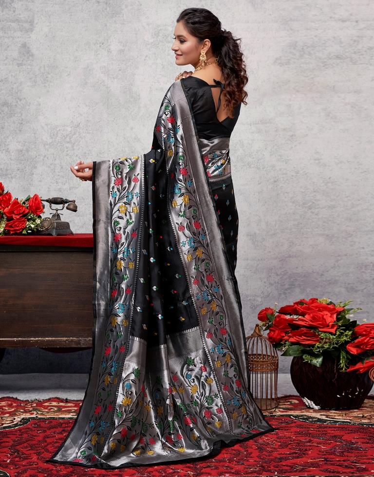 Silver Silk Woven Saree