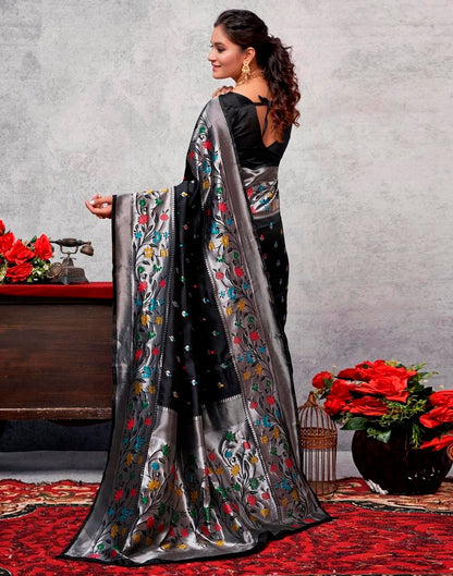 Silver Silk Woven Saree