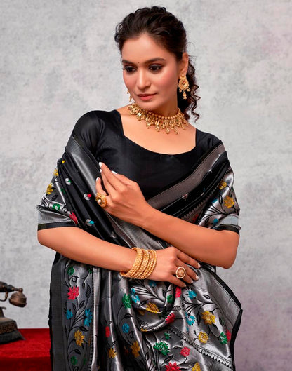 Silver Silk Woven Saree