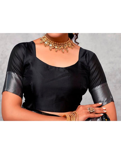 Silver Silk Woven Saree